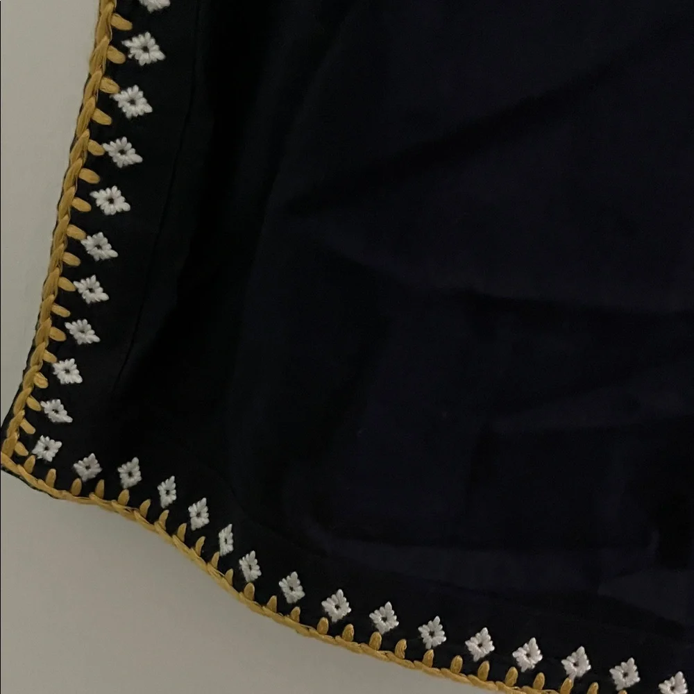 Tory Burch Navy Tunic with White and Yellow Accents - Picture 7 of 7